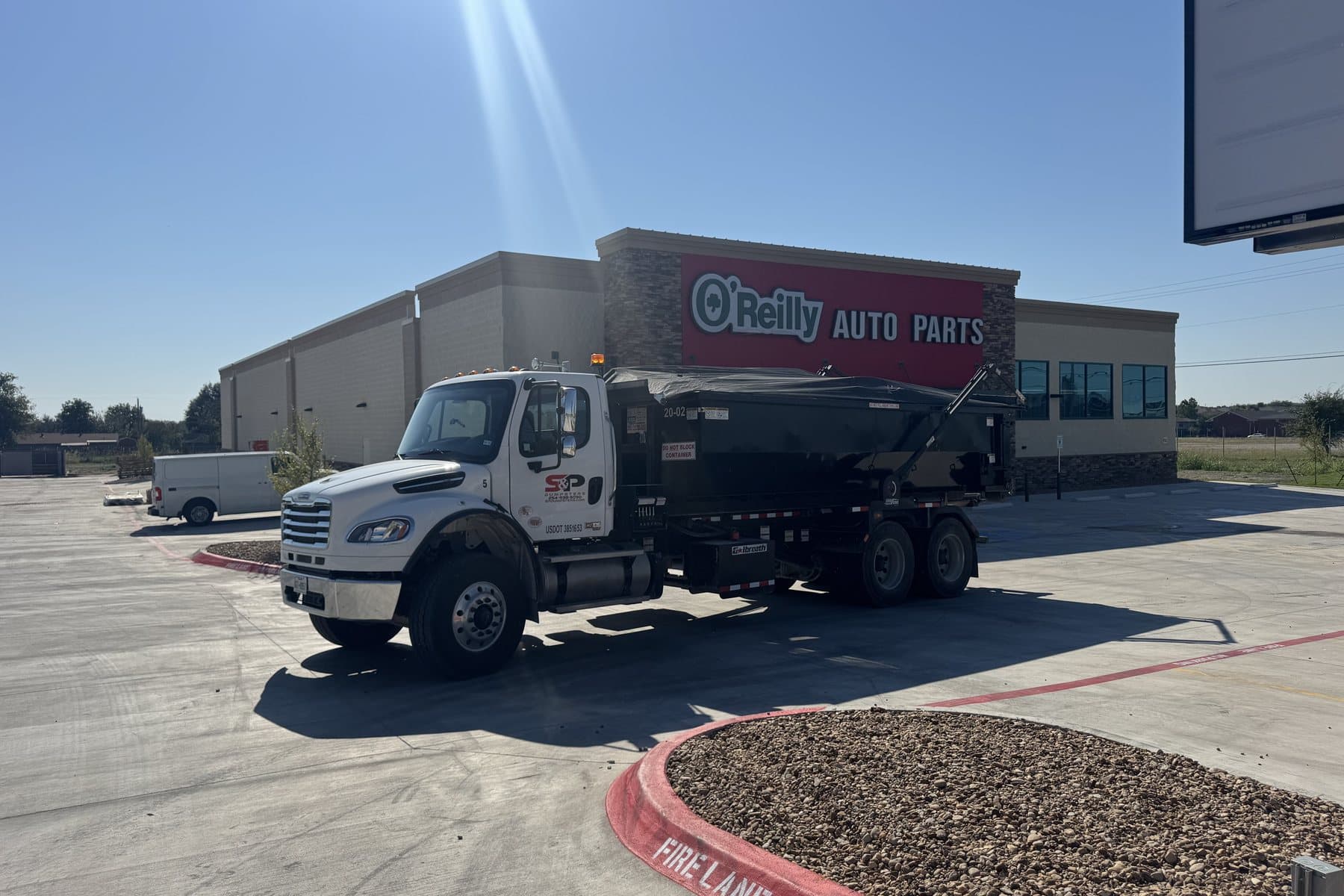 S&P Dumpsters roll-off container at a job site in Killeen, TX