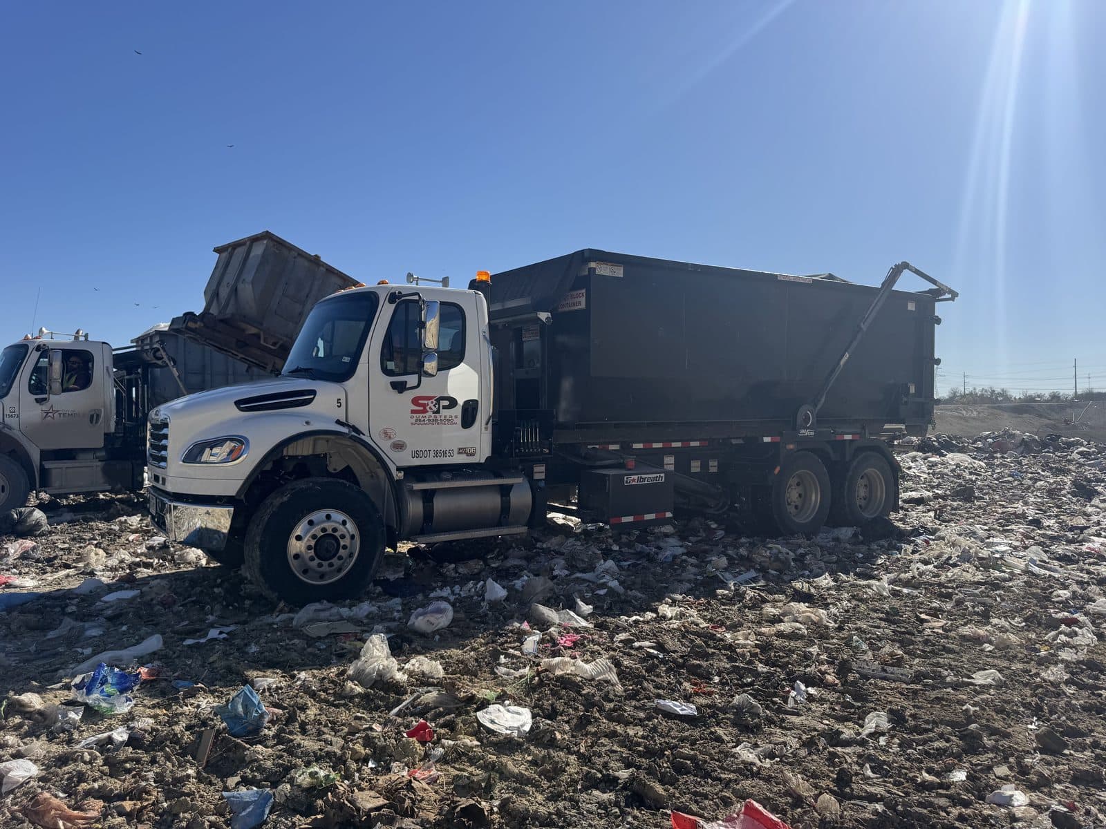 An S&P crew member on a Central Texas job site