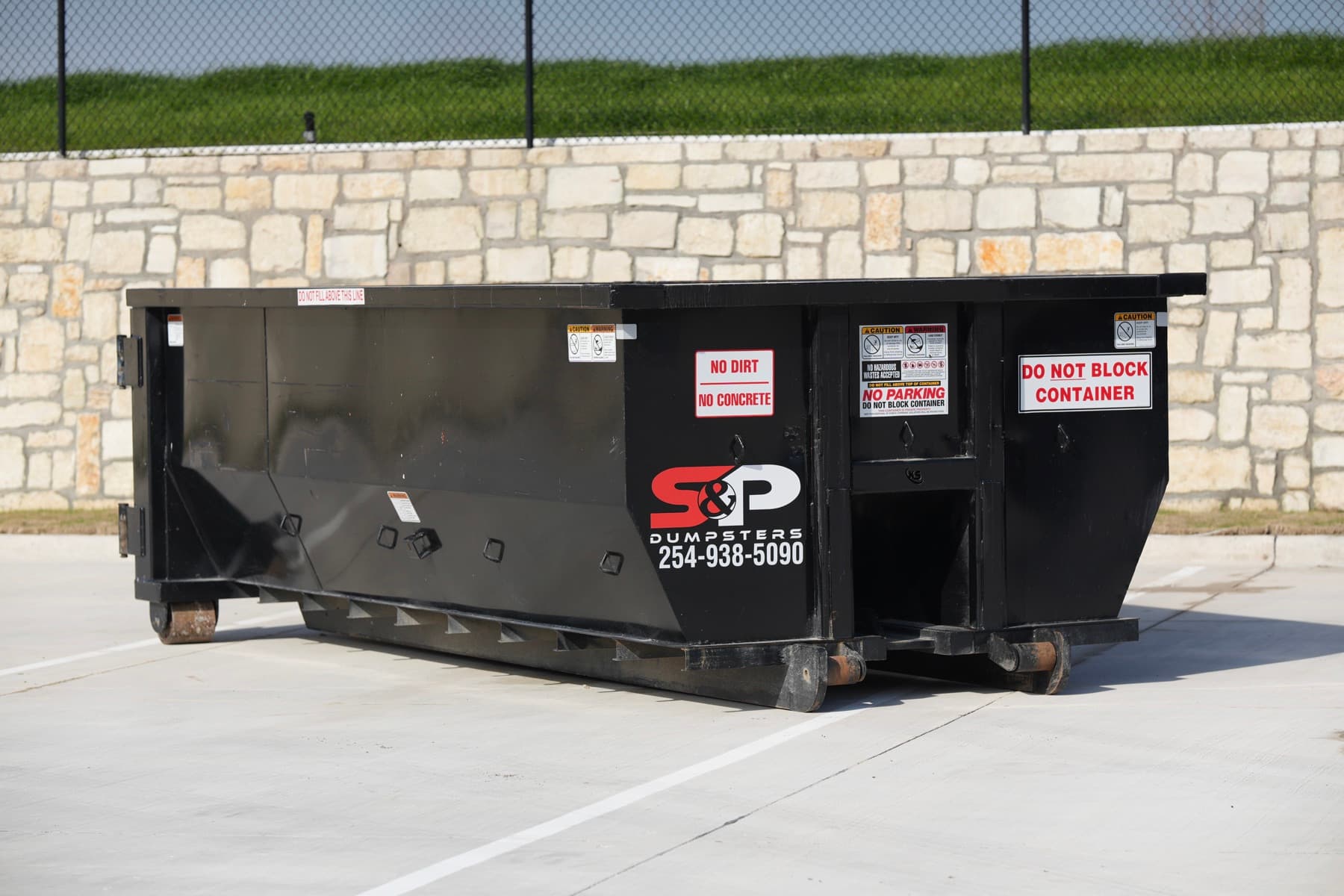 S&P Dumpsters 15 yard roll-off container