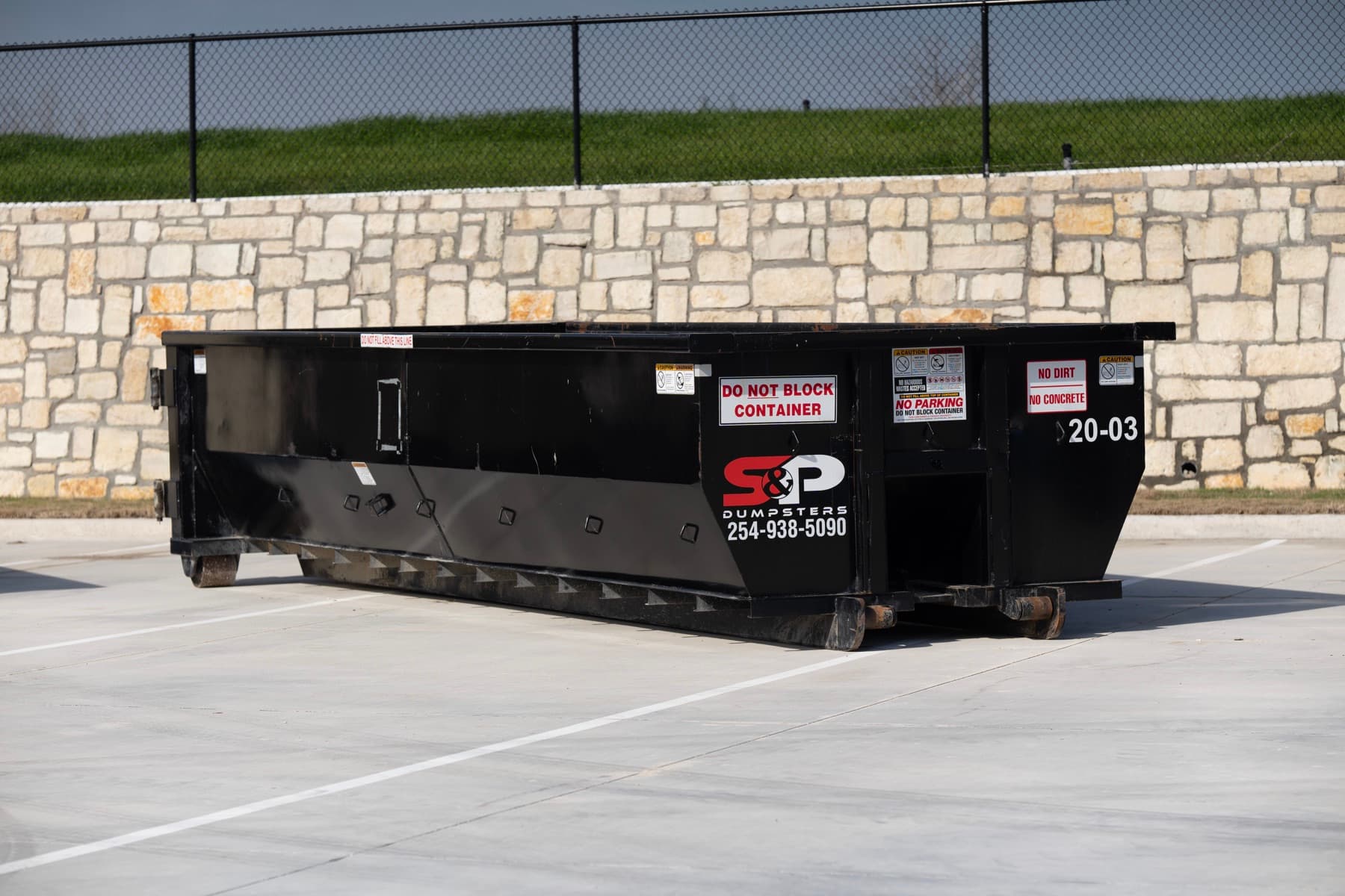 S&P Dumpsters 20 yard roll-off container