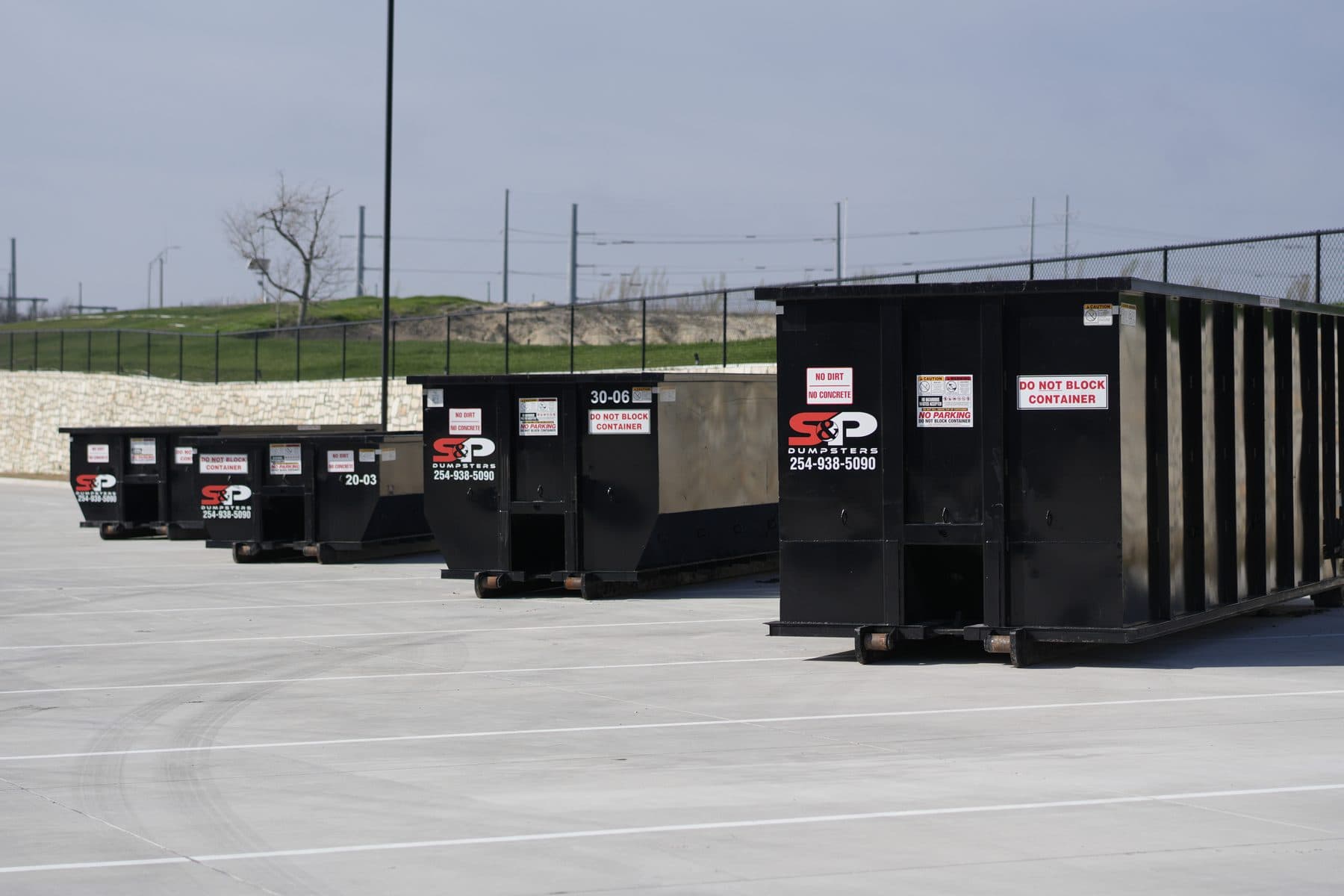 S&P Dumpsters roll-off fleet lineup